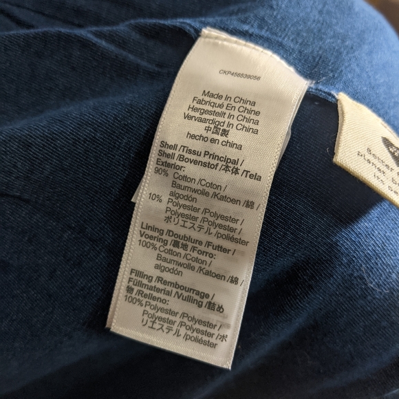 NEW Madewell Indigo Terry Sweatshirt Puffer Coat - Picture 5 of 8